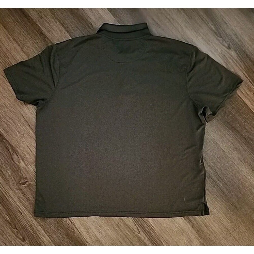 Haggar Cool 18 Tech Mens Polo Golf Shirt XL Dk Green Short Sleeve - Picture 3 of 6